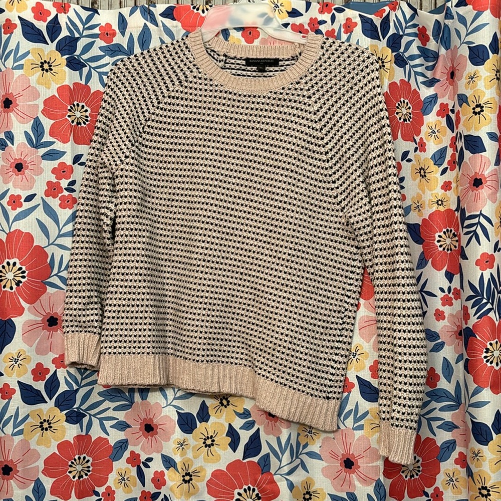 Pink and black Banana Republic sweater